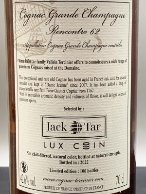 Cognac Vallein Tercinier rencontre 62  42,6% Cognac Vallein Tercinier rencontre 62  42,6%